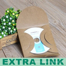 Низкая цена экологически чистый собственный логотип Крафт-бумага подарочная упаковка коробки для CD и DVD хранения
